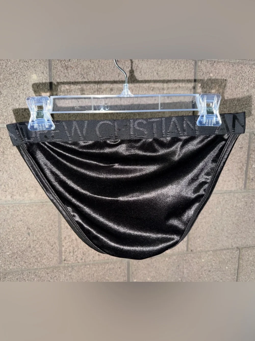 Andrew Christian Onyx Euro Brief w/ALMOST NAKED (Black) - Medium - Picture 2 of 4